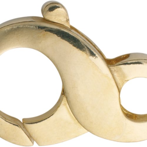 Karabiner achtförmig Gold 750/-Gg 15,00mm Karabiner achtförmig Gold 750/-Gg 15,00mm