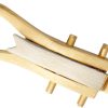 Ohrclip-Mechanik Gold 750/-Gg/-Wg bicolor mit gegossenen Böckchen Höhe 5,00mm Bügellänge 16,00mm