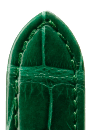 Lederband Alligator Louisiana 18mm dunkelgrün Lederband Alligator Louisiana 18mm dunkelgrün