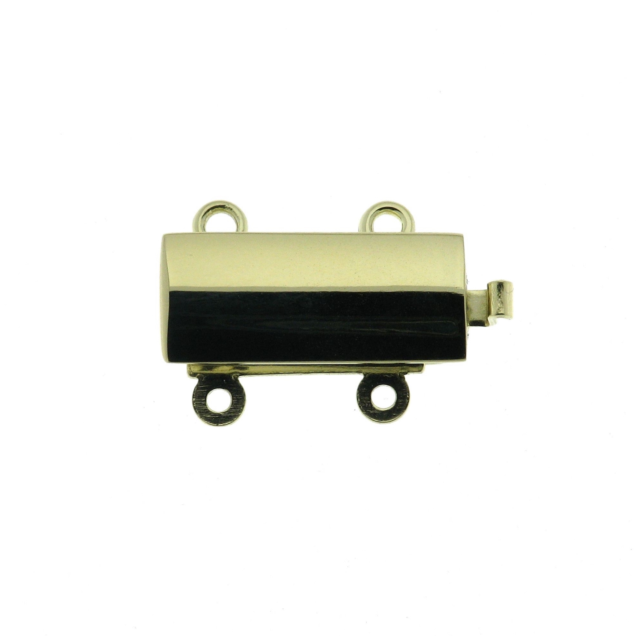 Schmuckschließe 2-reihig Gold 585/-Gg, rechteckig, L 15,00 x B 6,0 mm - Gallery 1 Schmuckschließe 2-reihig Gold 585/-Gg, rechteckig, L 15,00 x B 6,0 mm