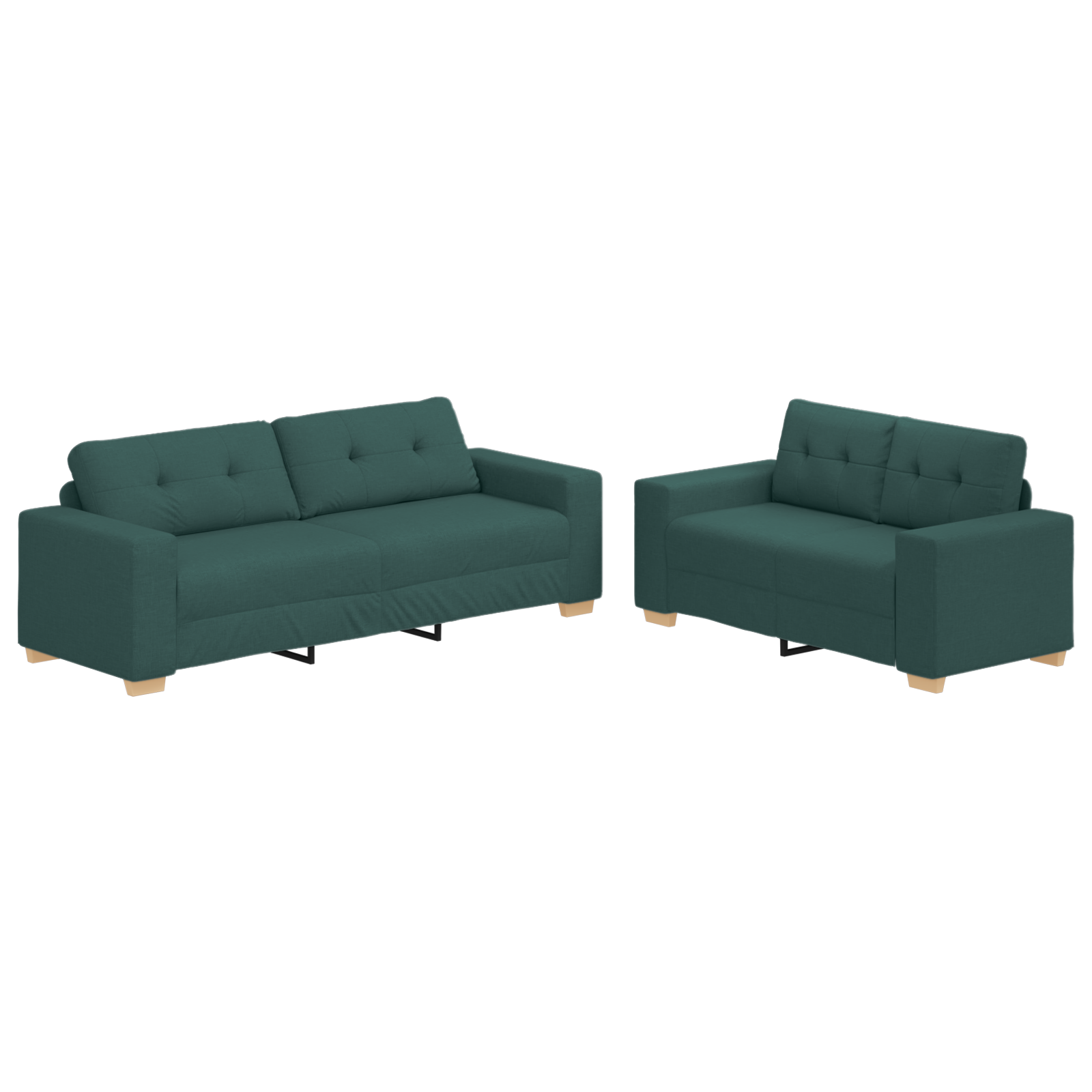 Vidaxl - Sofa Set Mit Kissen 2 Pcs Gelb 221 X 78 X 80 Cm Stoff