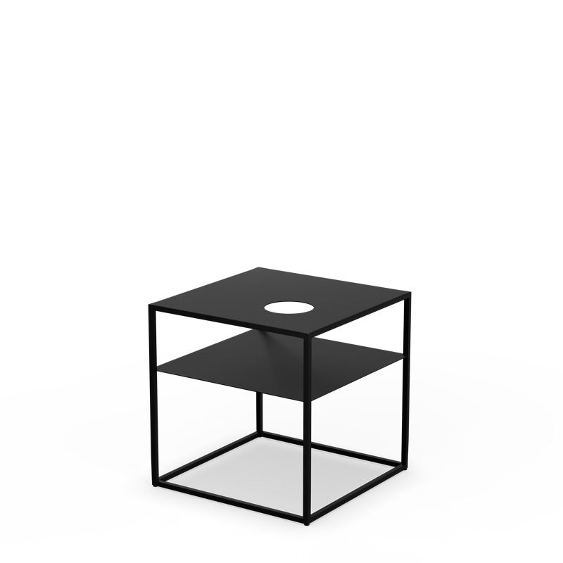 Fire Frame Lounge-Tisch mit Spin air 1200 Einbau