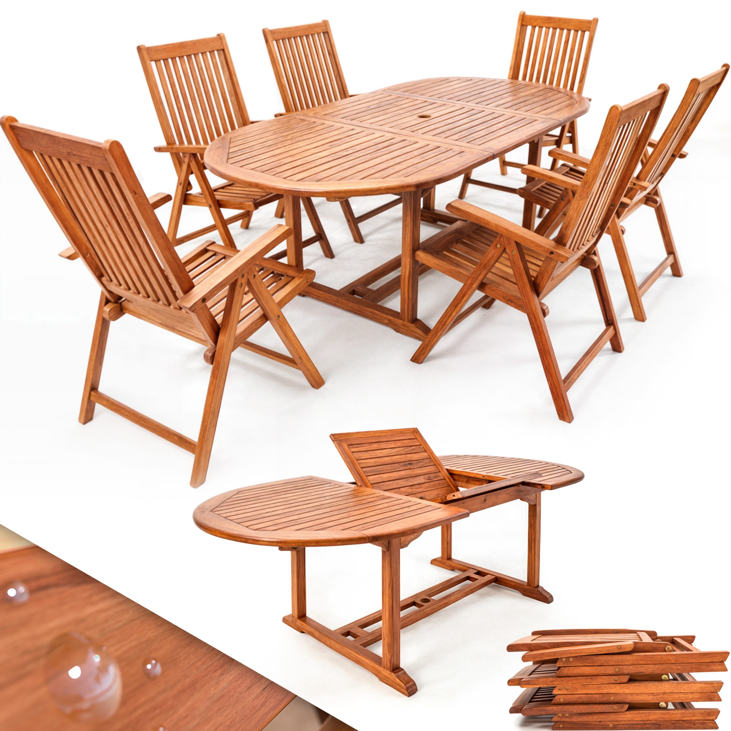 Garten-Sitzgruppe Vanamo 7-tlg Eukalyptusholz FSC®-zertifiziert Garten-Sitzgruppe Vanamo 7-tlg Eukalyptusholz FSC®-zertifiziert