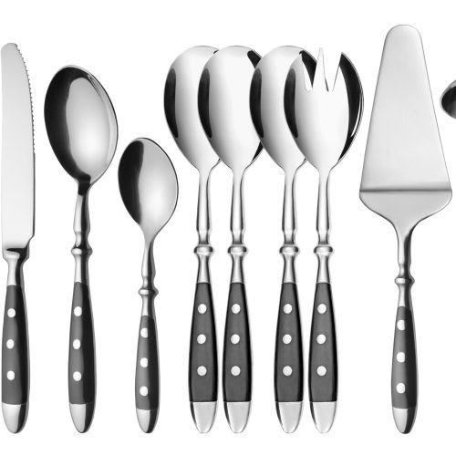 Besteckset Nürnberg, 66-teilig, 12 Personen, Edelstahl, schwarzer Griff Besteckset Nürnberg, 66-teilig, 12 Personen, Edelstahl, schwarzer Griff