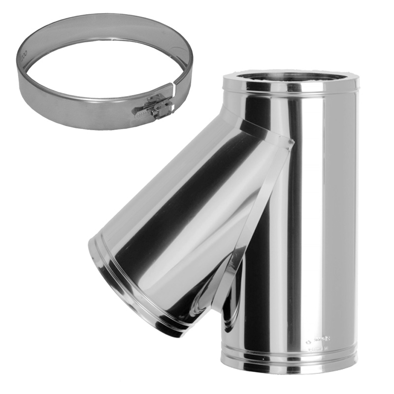 030/DN250 DW6 T-Stück 45 für trockenen Betrieb Dinak inkl. Klemmband 030/DN250 DW6 T-Stück 45 für trockenen Betrieb Dinak inkl. Klemmband
