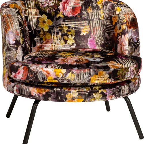 Stern Leni Loungesessel schwarz matt / Flower Stern Leni Loungesessel schwarz matt / Flower