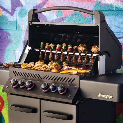 Schwarzer Gasgrill PHANTOM PRESTIGE® 500 RSIB mit Infrarot Seiten- und Rückbrenn...