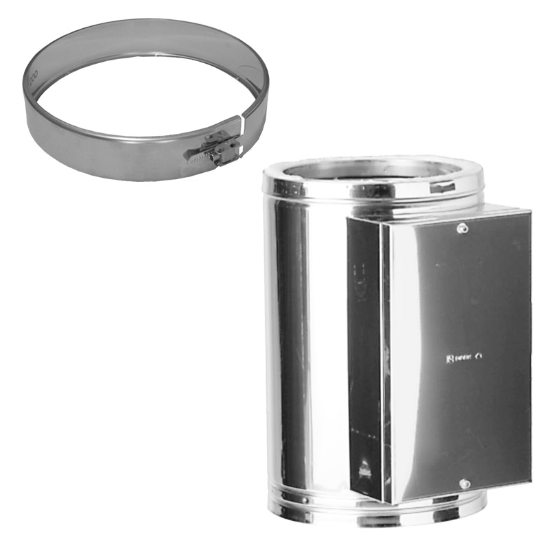 052/DN180 DW Reinigungselement mit Tür 500mm / 440 mm Dinak inkl. Klemmband 052/DN180 DW Reinigungselement mit Tür 500mm / 440 mm Dinak inkl. Klemmband