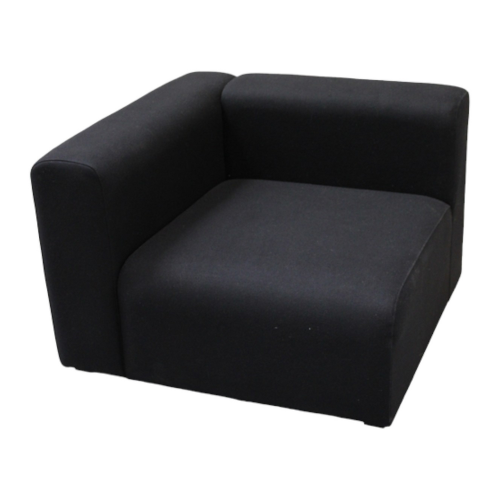 [gebraucht] Hay Mags Sofa Narrow Module 1062 Schwarz Left Armrest Divina 191 Stoff B-ware