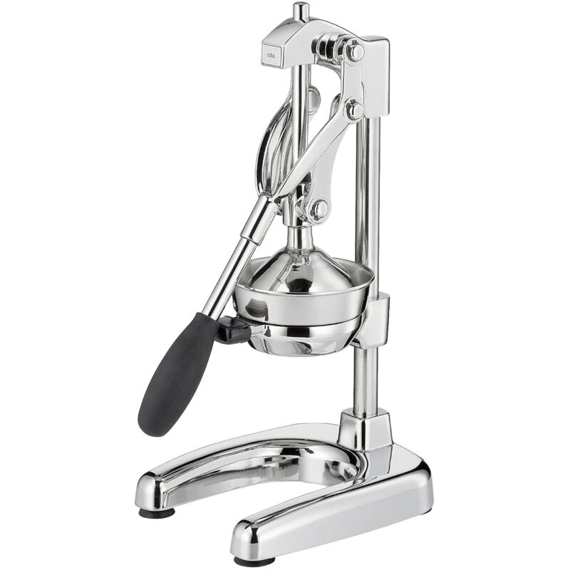 Manuelle Zitruspresse Aus Edelstahl – Professionelle Fruchtpresse, 25 % Mehr Saft, Geringer Kraftaufwand, Maße 22,5 X 19,5 X 43,5 Cm, Verchromt