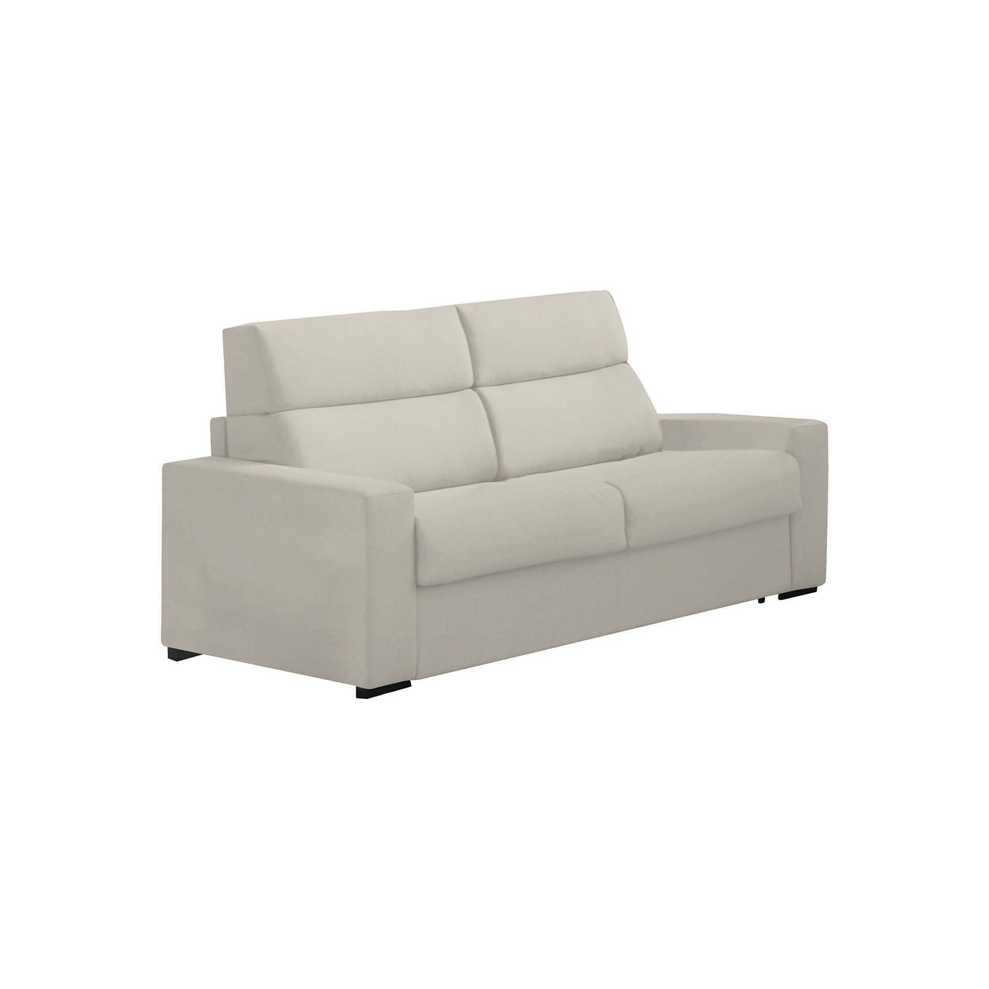 2-sitzer Festes Sofa Vala, Lineares Sofa Für Wohnzimmer, Gepolstert, Abnehmbarer Bezug, 100 % Made In Italy-qualität, 180x95 H100 Cm, Beige - Dmora