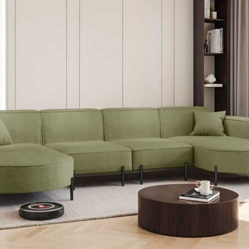 Wohnlandschaft U-form Sofa Valencia Xl In Stoff Scala Kiwi Wohnlandschaft U-form Sofa Valencia Xl In Stoff Scala Kiwi