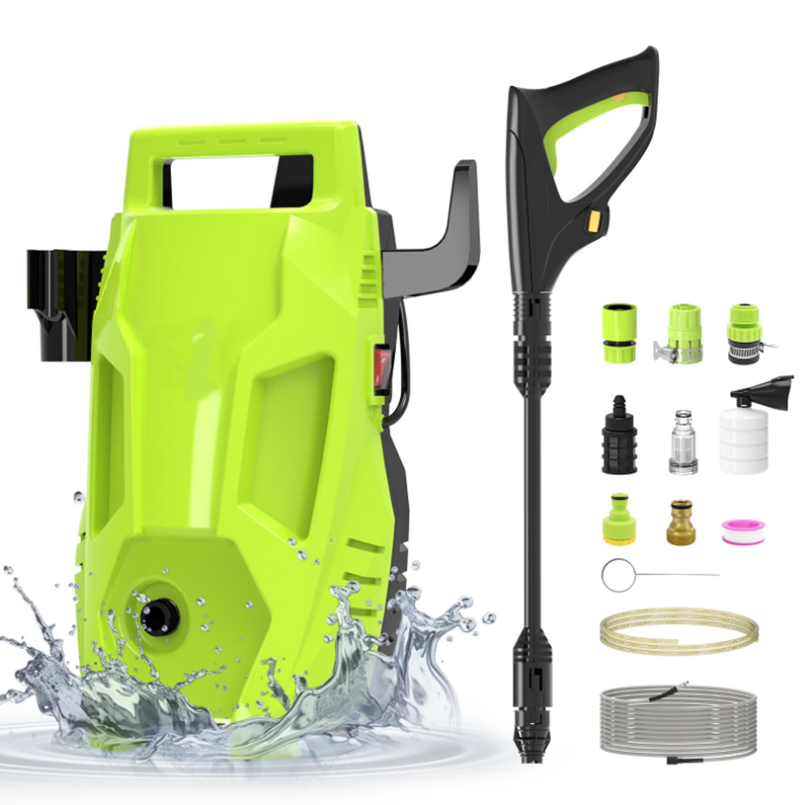 Zoternen 1000-w-hochdruckreiniger Für Haus, Garten Oder Auto, 20.000 U/min, Maximaler Druck 35 Bar, 7 M Aktionsradius
