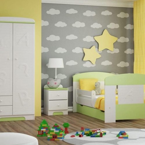 Kinderzimmer Komplett Set School C (Set, 4-St., Bett mit 10 cm Matratze + Kleiderschrank + Nachtisch) Kinderzimmer Komplett Set School C (Set, 4-St., Bett mit 10 cm Matratze + Kleiderschrank + Nachtisch)