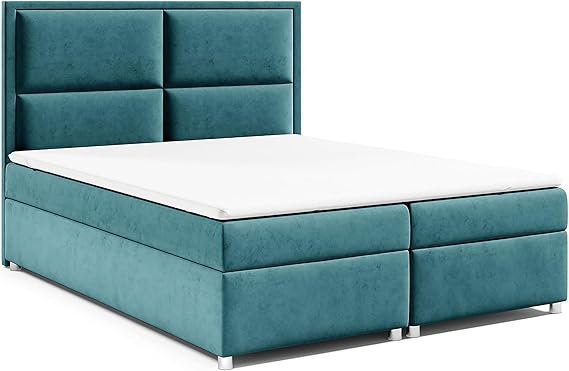 Boxspringbett Trinity K-11 mit 7-Zonen-Bonell-Federkernmatratze | Boxspringbett 180x200 mit Bettkasten | Doppelbett mit Matratze und Stauraum | Polste