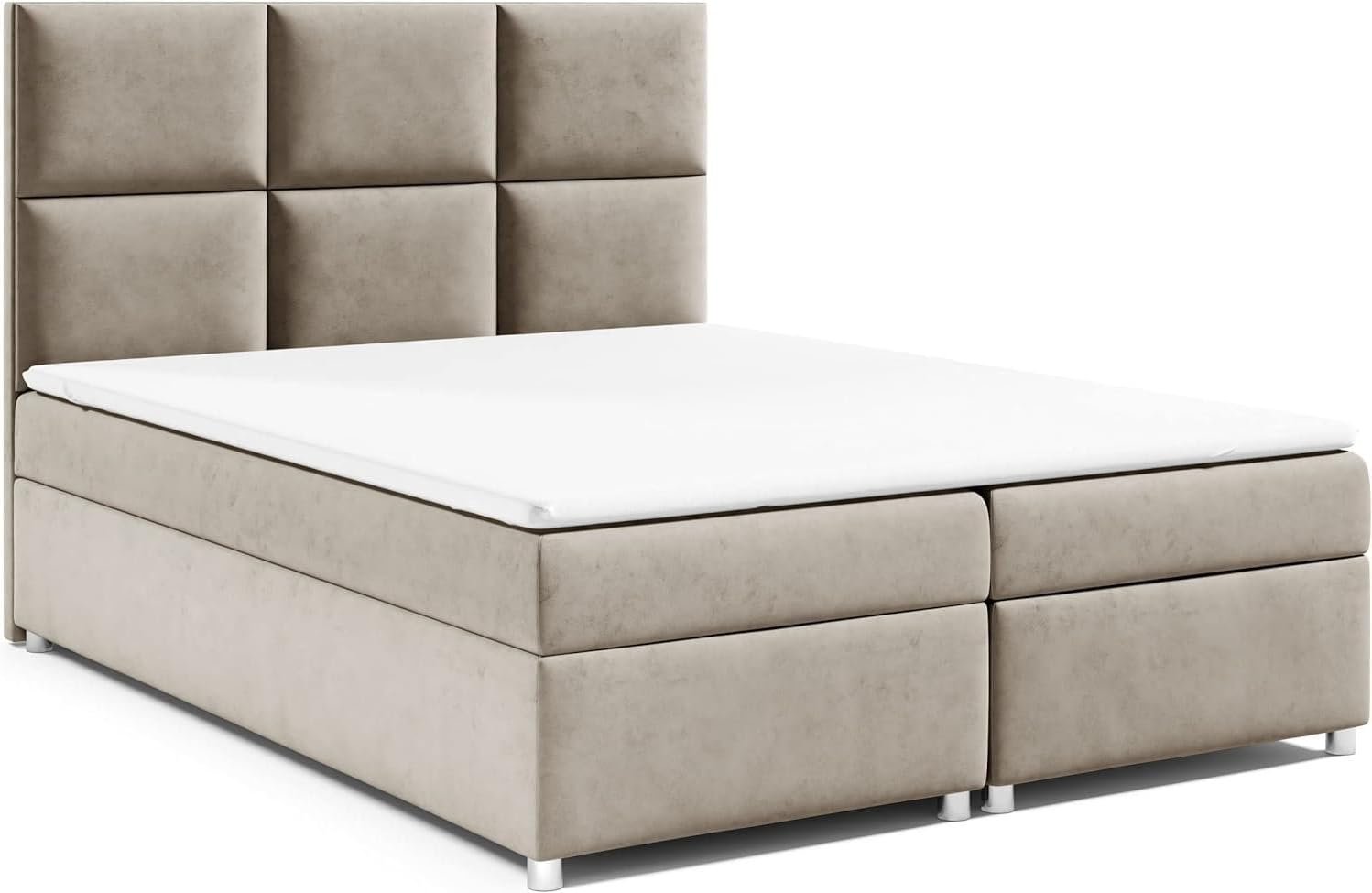 Boxspringbett mit Bettkasten und Bonellfederkern inkl. Topper, Lieferung, Aufbau & Entsorgung