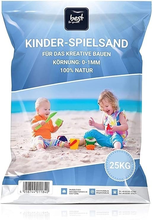 Best for Garden 25kg Spielsand Quarzsand für Sandboxen Sandkasten Dekosand geprüft TOP Qualität (400 kg) Best for Garden 25kg Spielsand Quarzsand für Sandboxen Sandkasten Dekosand geprüft TOP Qualität (400 kg)