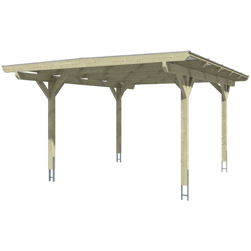 SKANHOLZ Carport »Odenwald«, BxT: 428 x 541 cm, Firsthöhe: 238 cm, unbehandelt - beige SKANHOLZ Carport »Odenwald«, BxT: 428 x 541 cm, Firsthöhe: 238 cm, unbehandelt - beige