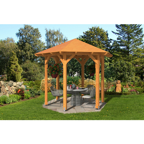 SKANHOLZ Pavillon »Colmar 1«, Zeltdach, sechseckig, BxHxT: 360 x 292 x 312 cm - beige
