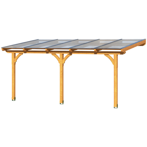 SKANHOLZ Terrassenüberdachung »Rimini«, Breite: 541 cm, Dach: Polycarbonat (PC), braun