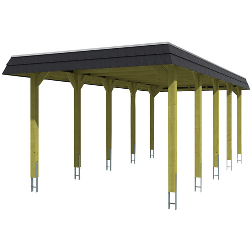 SKANHOLZ Carport »Spessart«, BxT: 345 x 741 cm, Firsthöhe: 241 cm, imprägniert - gruen SKANHOLZ Carport »Spessart«, BxT: 345 x 741 cm, Firsthöhe: 241 cm, imprägniert - gruen