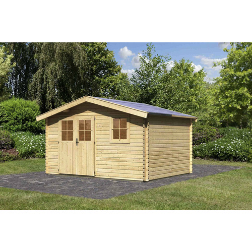 KARIBU Gartenhaus »Felsenau 5«, Holz, BxHxT: 387 x 241 x 297 cm (Außenmaße inkl. Dachüberstand) - beige KARIBU Gartenhaus »Felsenau 5«, Holz, BxHxT: 387 x 241 x 297 cm (Außenmaße inkl. Dachüberstand) - beige