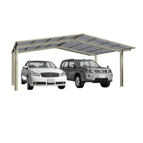 XIMAX Doppelcarport »Linea«, Typ 80, Außenmaß BxT: 545,6 x 495,4 cm, edelstahlfarben - silberfarben