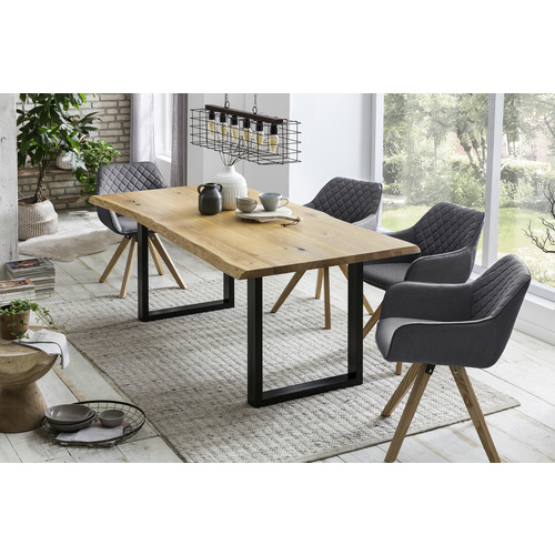 SalesFever Esstisch »Tisch«, BxT: 206 x 100 cm, metall|holz - beige