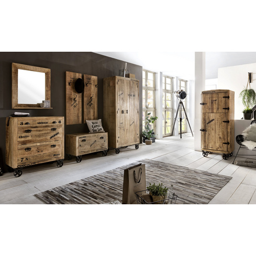 SIT Schrank »RUSTIC«, Mangoholz/Metall, 2-türig - braun