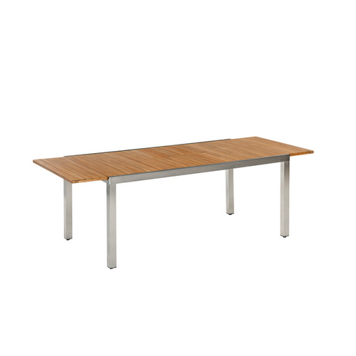 MERXX Gartenmöbelset »Ferrara«, 7-tlg., gepadded/klappbar, Edelstahl/Textil/Akazie - grau