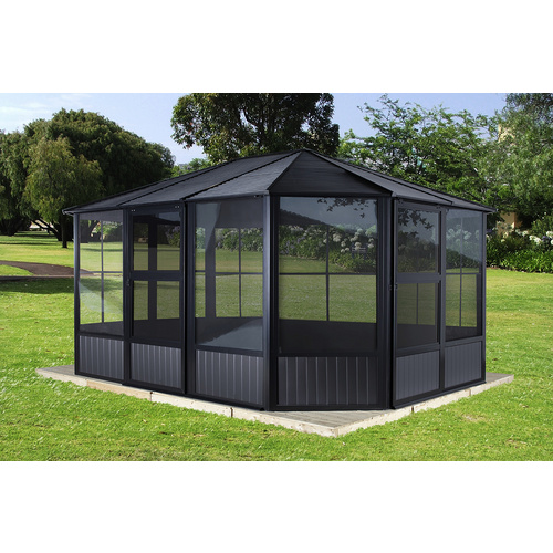 SOJAG Pavillon, rechteckig, BxT: 384 x 384 cm - grau SOJAG Pavillon, rechteckig, BxT: 384 x 384 cm - grau