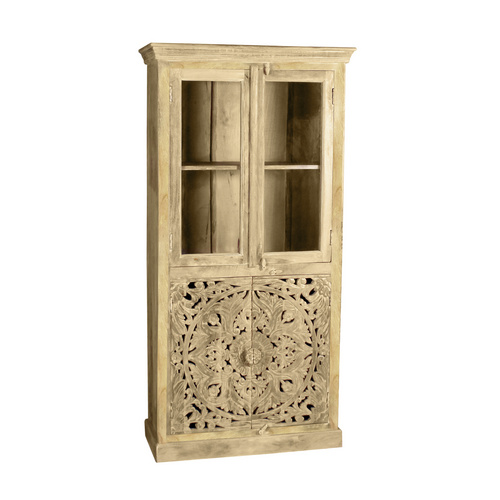 SIT Vitrine »LAKADEE«, Mangoholz, 4-türig - braun
