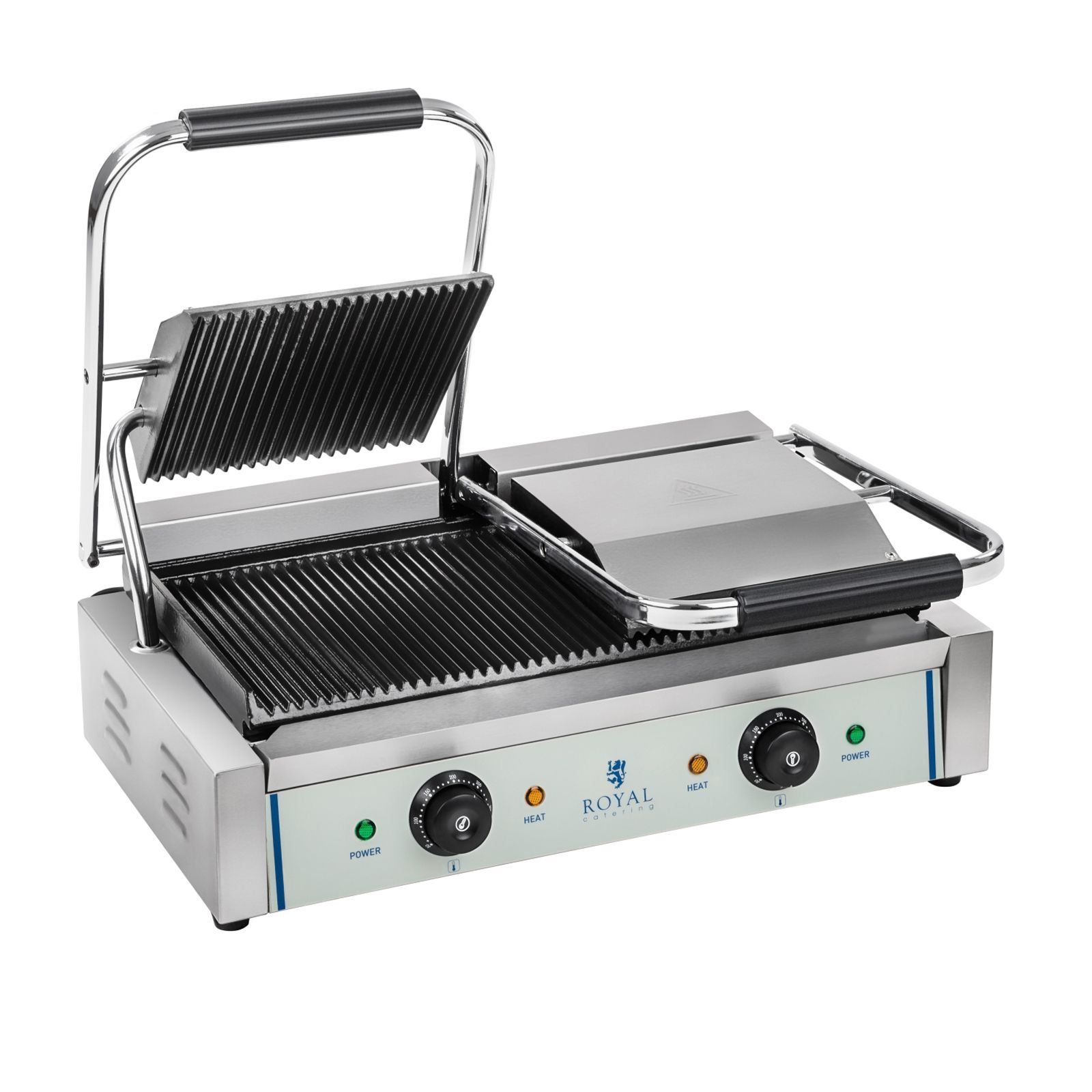 Royal Catering Kontaktgrill - 2 x 1.800 Watt - geriffelt - 2.0 Royal Catering Kontaktgrill - 2 x 1.800 Watt - geriffelt - 2.0