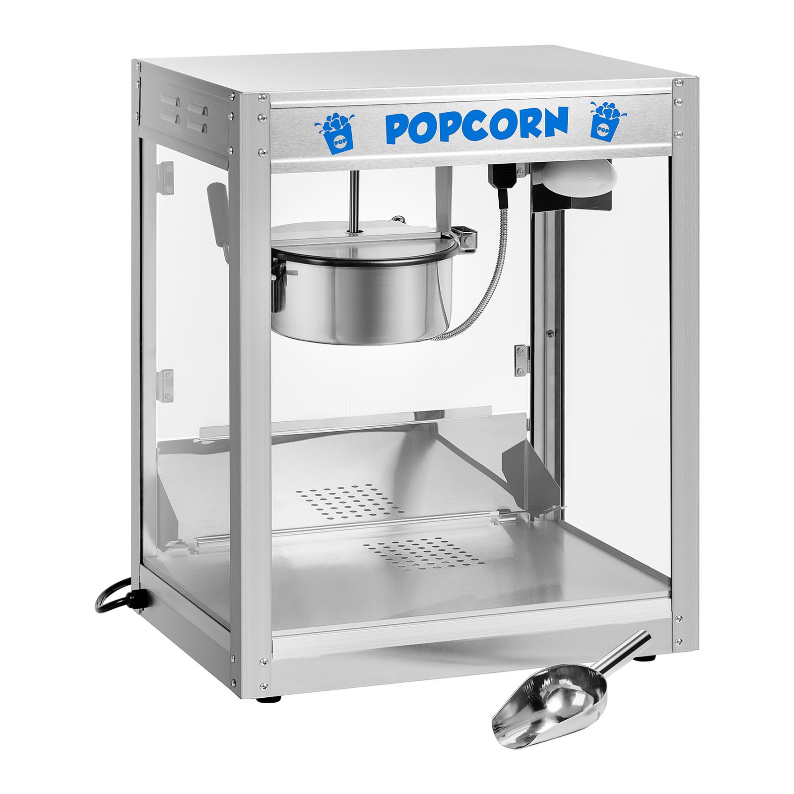 Popcornmaschine - 1350 W - 5 kg/h - Edelstahl - silbern - Royal Catering Popcornmaschine - 1350 W - 5 kg/h - Edelstahl - silbern - Royal Catering