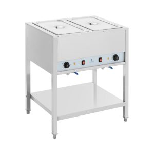 Bain Marie – 1265 W – 2 x GN 1/1 – mit Unterbau – Royal Catering