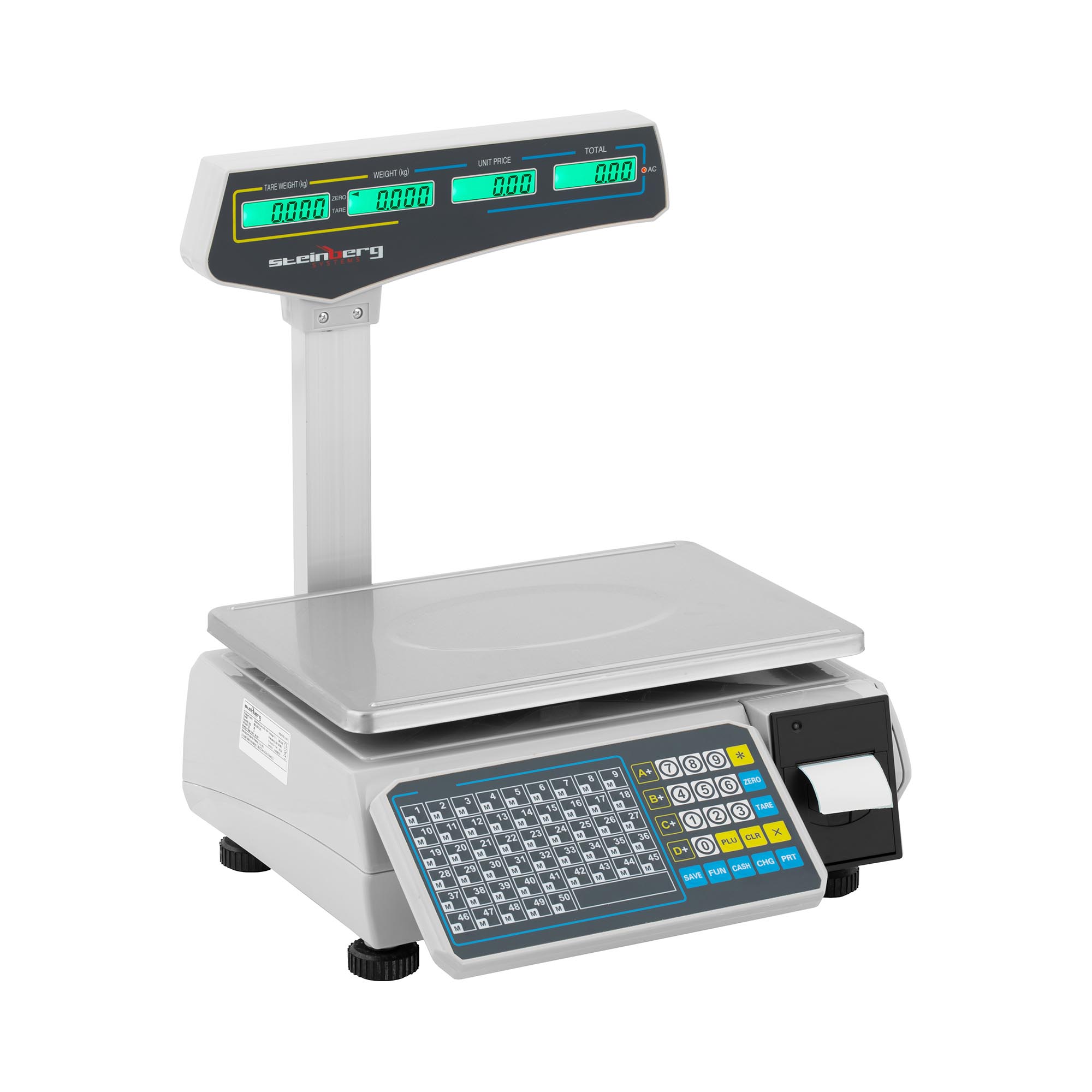 Steinberg Systems Kontrollwaage - 30 kg / 15 g - 38 x 26,5 cm - mit Etikettendrucker - LCD Steinberg Systems Kontrollwaage - 30 kg / 15 g - 38 x 26,5 cm - mit Etikettendrucker - LCD