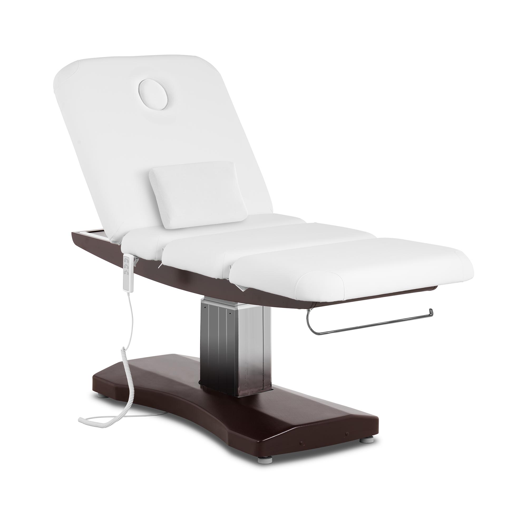 physa Massageliege - 3 Motoren - 300 W - 200 x 75 x 66 - 91   cm - 175 kg - braun / weiß