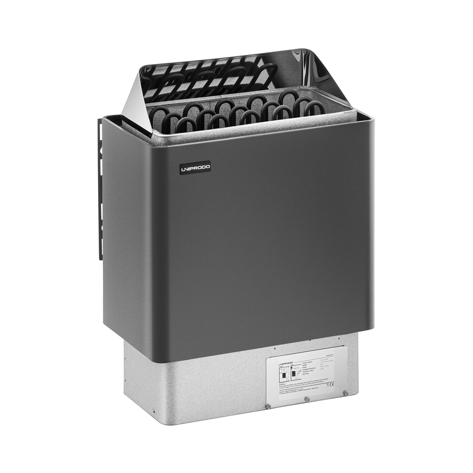 Uniprodo Saunaofen - 8 kW - 30 bis 110 °C