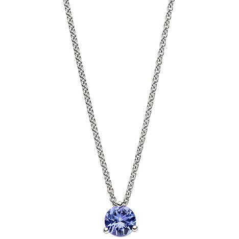 Collier Kette mit Anhänger 585 Gold Weißgold 1 Tansanit blau 42 cm Halskette - Gallery 3 Collier Kette mit Anhänger 585 Gold Weißgold 1 Tansanit blau 42 cm Halskette