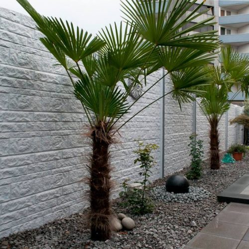 Betonzaun Fencestone grau 200x231cm einseitig