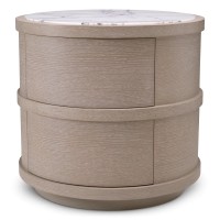 EICHHOLTZ Nachttisch Cabana Round Washed Oak EICHHOLTZ Nachttisch Cabana Round Washed Oak