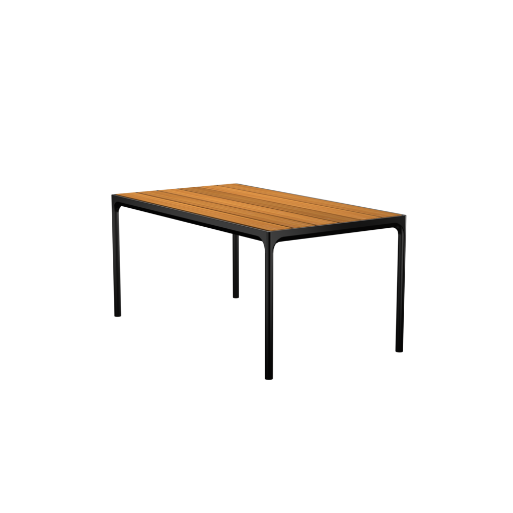 Outdoor Esstisch Four - schwarzes Gestell 160 x 90 cm