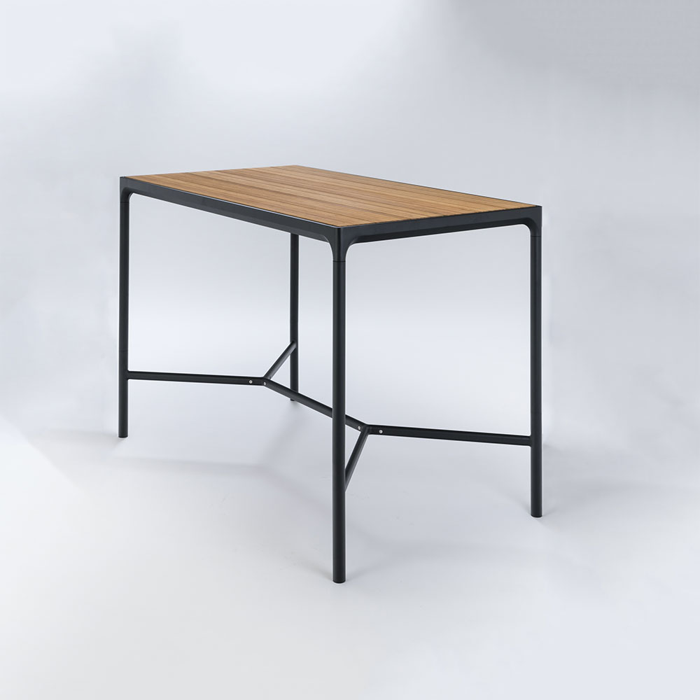 Outdoor Bartisch Four 90 x 160cm Bambus / Schwarz
