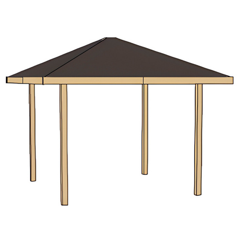WEKA Pavillon »Paradies«, BxHxT: 333 x 286 x 333 cm - beige - Gallery 4 WEKA Pavillon »Paradies«, BxHxT: 333 x 286 x 333 cm - beige
