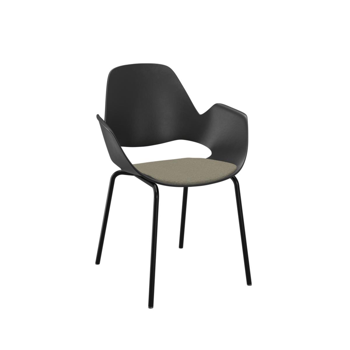 Aluminium-Stuhl FALK schwarz beige