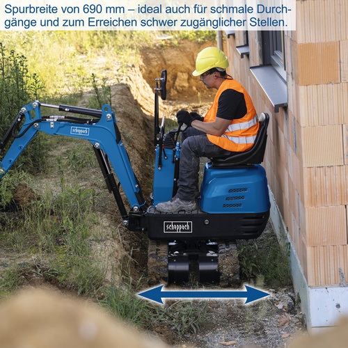 SCHEPPACH Mini-Bagger, »EXC815 - XXL Set«, 4-Takt Benzin, 8,5 PS, inklusive umfangreiches Zubehör - blau - Gallery 6 SCHEPPACH Mini-Bagger, »EXC815 - XXL Set«, 4-Takt Benzin, 8,5 PS, inklusive umfangreiches Zubehör - blau