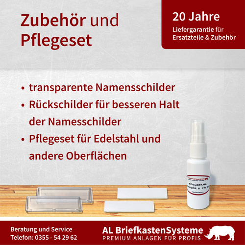 AL BRIEFKASTENSYSTEME Briefkasten, Parteien: 16, Mauerdurchwurf, BxHxT: 153,497 x 46,0 x 48,0 cm - silberfarben