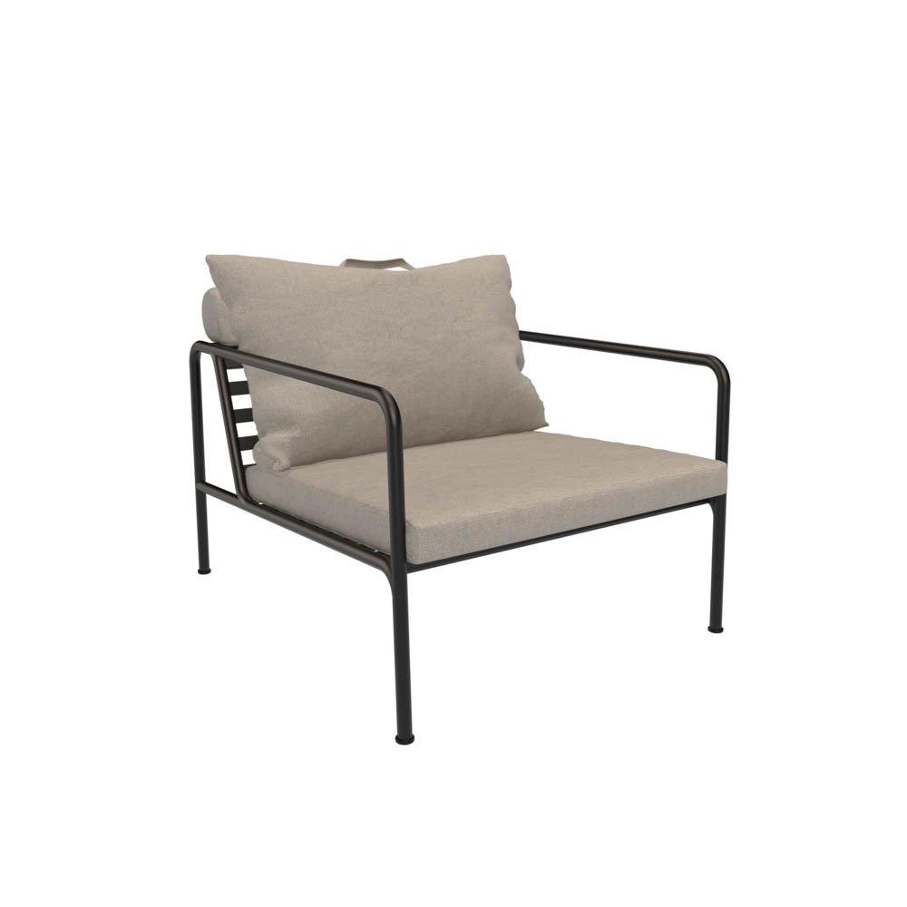Outdoor Lounge-Sessel AVON schwarz Asche