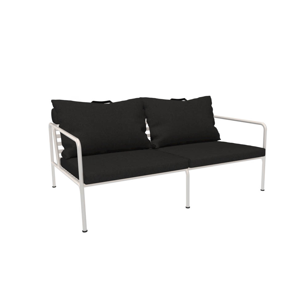 Outdoor 2-Sitzer Sofa AVON weiß Kohle