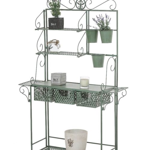 XL Pflanzregal Shine antik-grün